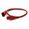 Add-On Addon 4Ft C14 To C13 14Awg 100-250V Red Power Extension Cable ADD-C142C1514AWG4FTRD